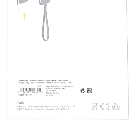 Apple Leather Sleeve For iPhone 12 Mini Saddle Brown MagSafe Genuine Leather New - Picture 4 of 5